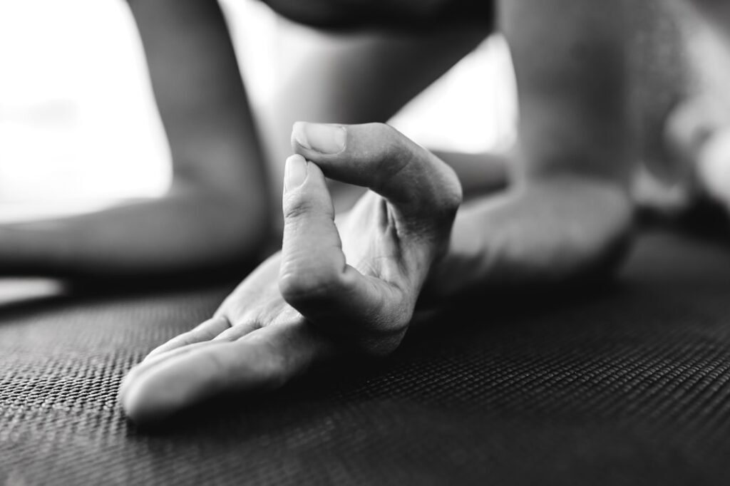 Wrist warm-up stretches before yoga practice